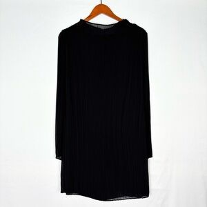 NEW Banana Republic Delana Pleated Mini Dress Black Size M